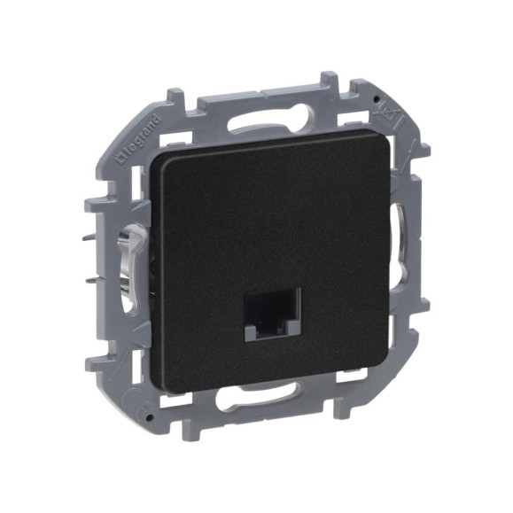 Розетка компьютерная Legrand Inspiria RJ45, категория 5e, UTP, антрацит 673828