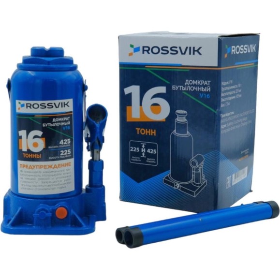 Домкрат бутылочный Rossvik г/п 16,0т V16 Домкрат бутылочный Rossvik г/п 16,0т V16