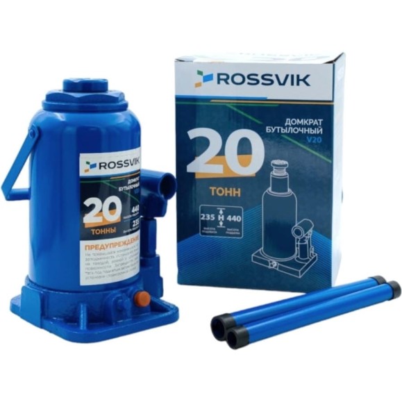 Домкрат бутылочный Rossvik г/п 20,0т V20 Домкрат бутылочный Rossvik г/п 20,0т V20