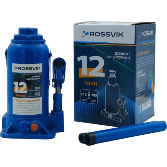 Домкрат бутылочный Rossvik г/п 12,0т V12 Домкрат бутылочный Rossvik г/п 12,0т V12