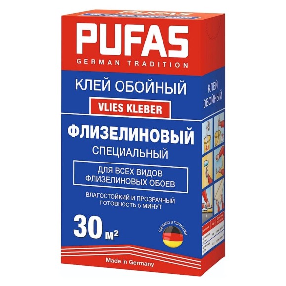 Специальный флизелиновый клей PUFAS 30 М2 200 Г М 023018092