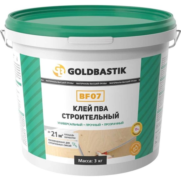Клей ПВА строительный GOLDBASTIK 3 кг BF 07 3 Клей ПВА строительный GOLDBASTIK 3 кг BF 07 3