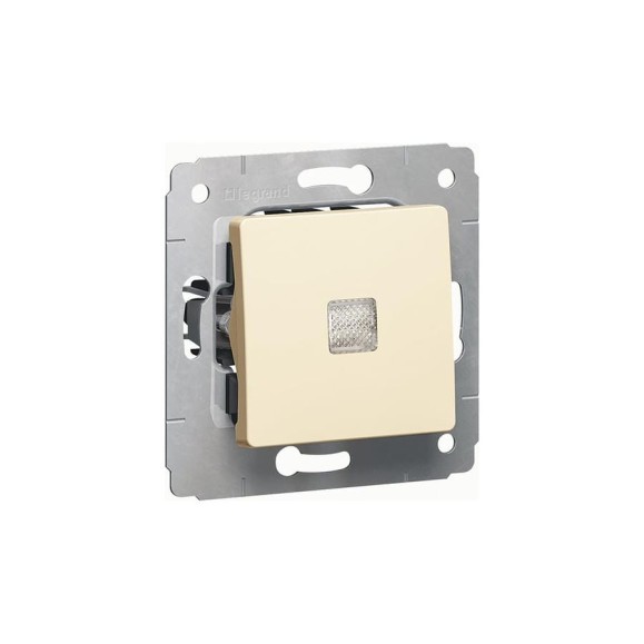 Переключатель на два направления Legrand Cariva DIY с подсветкой, слоновая кость 695903