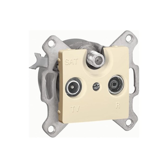 Розетка Legrand Cariva DIY TV-FM-SAT звезда, слоновая кость 695927