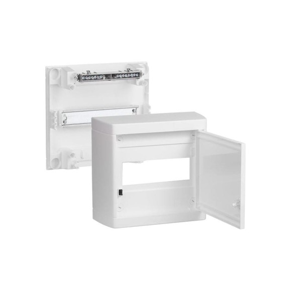 Накладной распределительный щит Legrand Nedbox с белой дверью 1 рейка х 8 модулей 601235