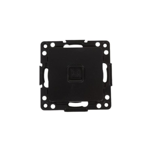 Механизм 1-местной розетки EKF PROxima Стокгольм, Phone, черный EZT01-034-10