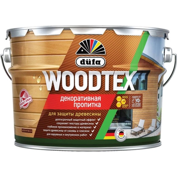 Пропитка Dufa WOOD TEX бесцветная 9 л МП00-011818 Пропитка Dufa WOOD TEX бесцветная 9 л МП00-011818