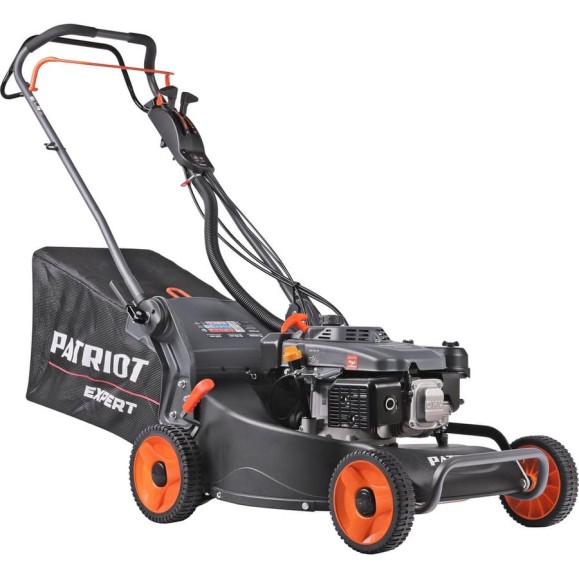Газонокосилка бензиновая PATRIOT PT 54AS, 53 см, самоходная(3 скорости), 7,5л.с., алюминиевая дека, карданная передача на редуктор колёс травосборник 75л 512109054