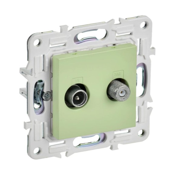 Розетка IEK SKANDY двойная TV+SAT SK-A13M мятный SK-AF20-O-K06 Розетка IEK SKANDY двойная TV+SAT SK-A13M мятный SK-AF20-O-K06