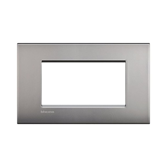 Рамка Bticino Livinglight AIR 4 модуля, цвет Матовый никель LNC4804NK