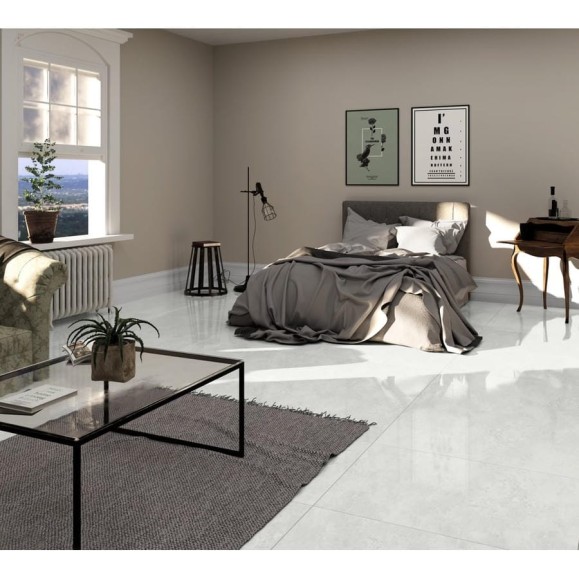 Керамогранит GOLDIS TILE YAZD Rio White матовый, ректифицированный, 60x60 см, упак. 4 шт., 1,44  кв. м КА-00001319