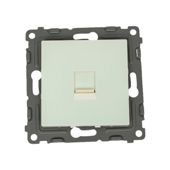 Розетка компьютерная 1-местная TOKOV ELECTRIC СП Pixel RJ45 кат.5E механизм перламутровый TKE-PX-RC1-C04