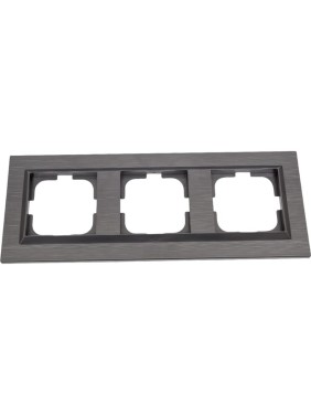 3-местная рамка OVIVO QUANTUM, серый магнит, 405-310000-227