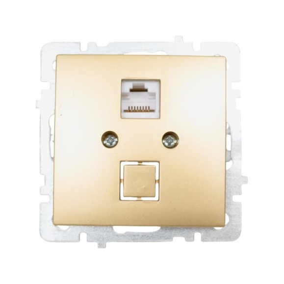 Механизм розетки NILSON 1СП комп золото Touran/Alegra metallic 24150444