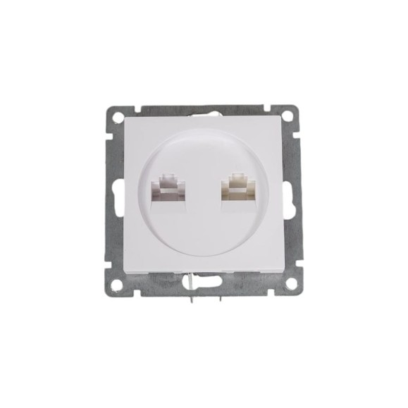 Компьютерная+телефонная розетка UNIVersal серия афина, с/у, 1а, rj45, rj12, белая еврослот A0052 Компьютерная+телефонная розетка UNIVersal серия афина, с/у, 1а, rj45, rj12, белая еврослот A0052