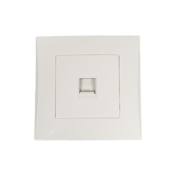 Розетка Smartbuy компьютерная RJ-45 белая "Вега" SBE-08w-S1-RJ