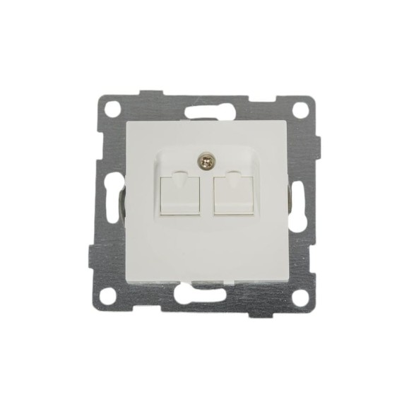 Компьютерная розетка GUSI ELECTRIC Ugra МЕХ RJ45, одинарная, СУ, белый С11К1-001