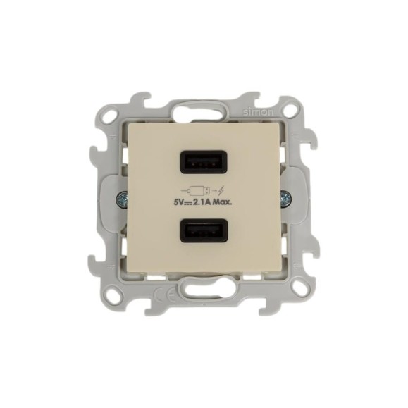 Зарядное устройство Simon розетка 2хUSB, сл кость 2411096-031 Зарядное устройство Simon розетка 2хUSB, сл кость 2411096-031