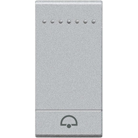 Клавиша Bticino Livinglight Звонок, размер 1 модуль, цвет алюминий NT4915DN