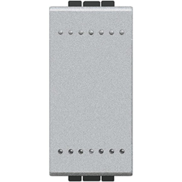 Кнопка Bticino Livinglight с винтовыми клемами, размер 1 модуль, цвет алюминий NT4005N Кнопка Bticino Livinglight с винтовыми клемами, размер 1 модуль, цвет алюминий NT4005N