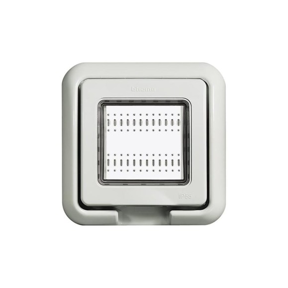 Влагозащитная крышка Legrand IP55 Idrobox, серый RAL 7035, 2 модуля 24602 Влагозащитная крышка Legrand IP55 Idrobox, серый RAL 7035, 2 модуля 24602
