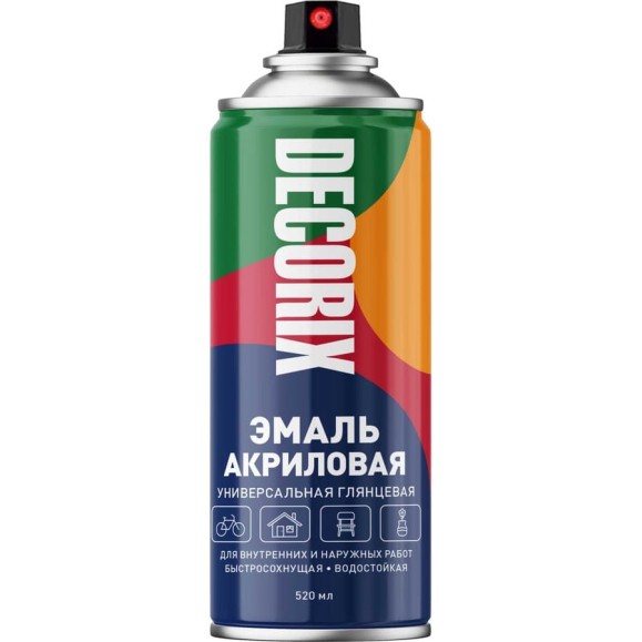 Аэрозольная акриловая эмаль Decorix (универсальная; оливковый; 520 мл) 0101-38 DX