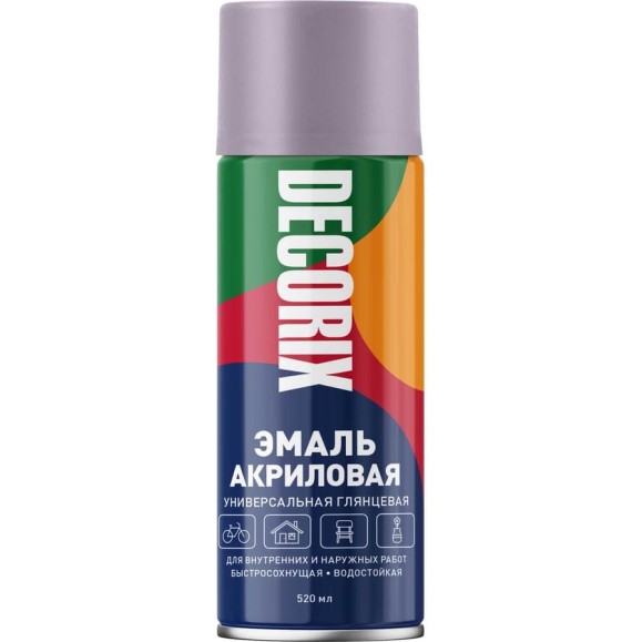 Аэрозольная акриловая эмаль Decorix (универсальная; светло-фиолетовый; 520 мл) 0101-36 DX