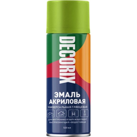Аэрозольная акриловая эмаль Decorix (универсальная; светло-зеленый; 520 мл) 0101-13 DX