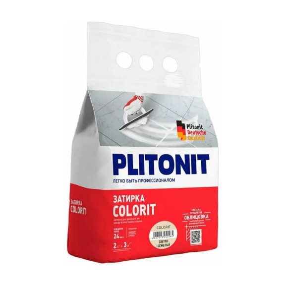 Затирка PLITONIT Colorit 1,5-6 мм белая 2 кг 18884