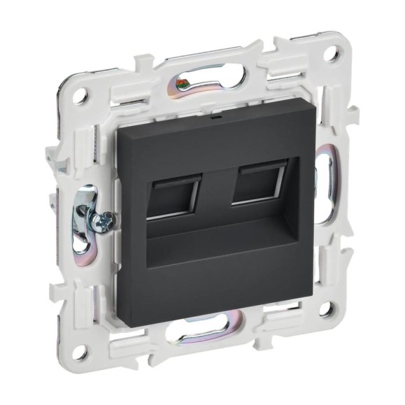 Розетка компьютерная 2-ая IEK SKANDY RJ45 кат.6 SK-K04G графит SK-K20-2-K53 Розетка компьютерная 2-ая IEK SKANDY RJ45 кат.6 SK-K04G графит SK-K20-2-K53