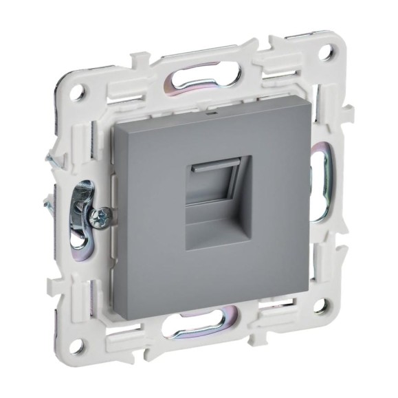 Розетка компьютерная IEK SKANDY RJ45 кат.6 SK-K02Gr серый SK-K10-2-K03