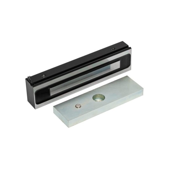 Электромагнитный замок ACCORDTEC ML-200K-3 Premium Black с уголком усилие удержания 200 кг, цвет черный RAL 9005, комплектация: с уголком 00-00015261