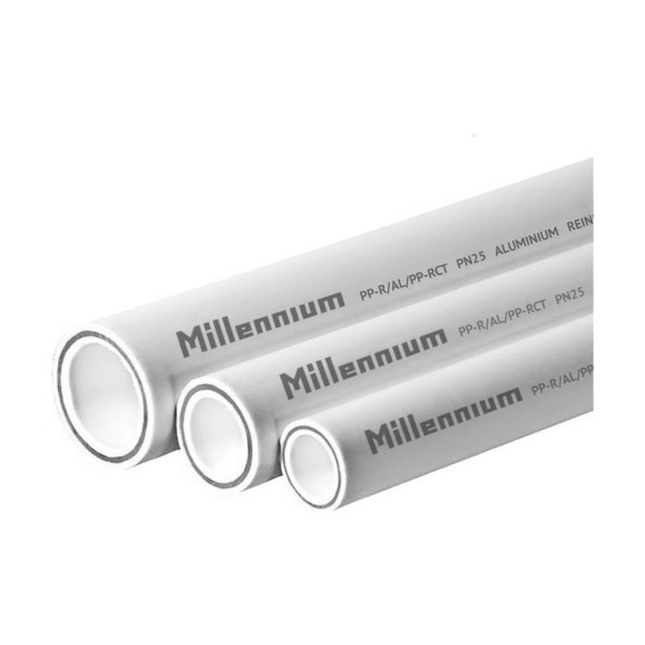 Полипропиленовая труба Millennium армированная алюминием 20x3,4 PN25 (длина 4м) 3M02-tbf-200000