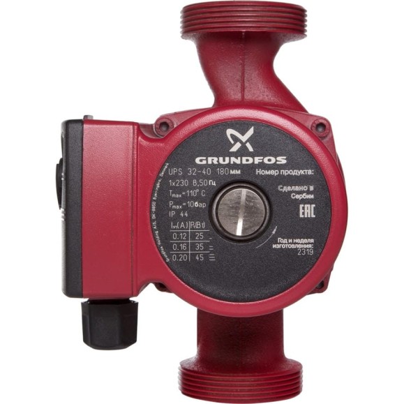 Насос циркуляционный UPS 32-40 EU Grundfos НС-1624259 Насос циркуляционный UPS 32-40 EU Grundfos НС-1624259