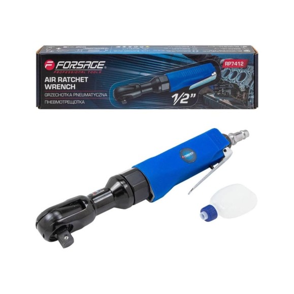 Пневмотрещотка с прорезиненной рукояткой Forsage 68Нм, 1/2''F-RP7412(50345) Пневмотрещотка с прорезиненной рукояткой Forsage 68Нм, 1/2''F-RP7412(50345)