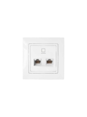 Розетка компьютерная 2-местная Bylectrica серия УЮТ, графит РК216-010 графит