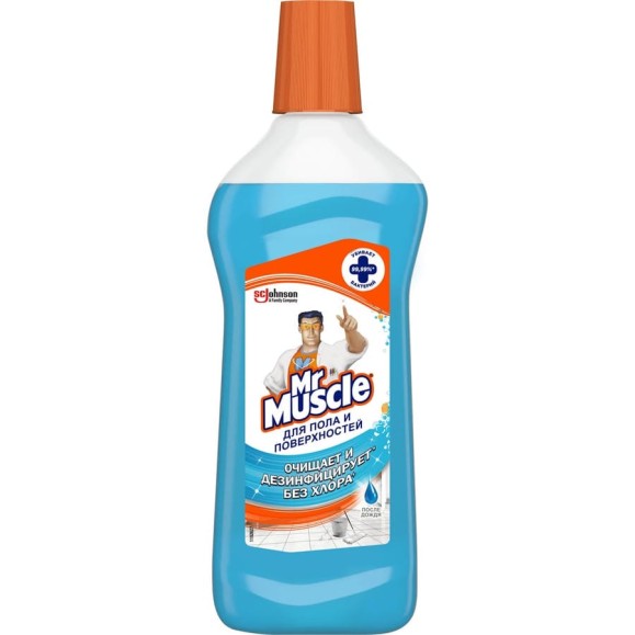 Cредство для пола и других поверхностей МИСТЕР МУСКУЛ Mr Muscle После дождя, 500 мл 365719 865415 Cредство для пола и других поверхностей МИСТЕР МУСКУЛ Mr Muscle После дождя, 500 мл 365719 865415