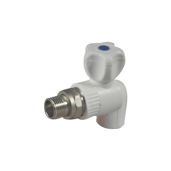 Кран пластиковый Millennium 20 мм-1/2", угловой, верхний, с латунным шаром 3M42-vre-200b000