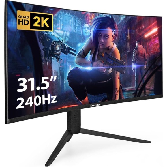 Монитор ExeGate изогнутый игровой 240 Гц 32" Combat EC3207TA VA Curved R1500 LED Grade A+, 2K, 2560x1440 240Гц WQHD , 300cd/m2, 3000:1, 178/178, 1ms, HDMI 297503 Монитор ExeGate изогнутый игровой 240 Гц 32" Combat EC3207TA VA Curved R1500 LED Grade A+, 2K, 2560x1440 240Гц WQHD , 300cd/m2, 3000:1, 178/178, 1ms, HDMI 297503