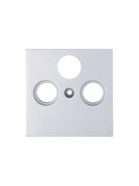 Накладка розетки TV+FM+SAT LK Studio, 2(3) отверстия (серебристый металлик) LK80 845203-1