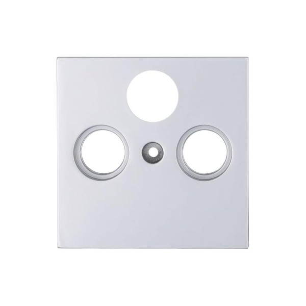 Накладка розетки TV+FM+SAT LK Studio, 2(3) отверстия (серебристый металлик) LK80 845203-1