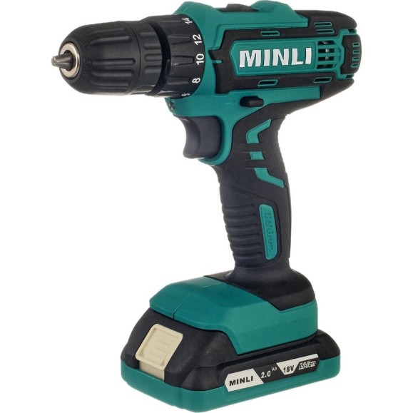 Аккумуляторная дрель-шуруповерт MINLI 10mm 25N.m Li-ion 18Vx2 DC103.2-2.0A Аккумуляторная дрель-шуруповерт MINLI 10mm 25N.m Li-ion 18Vx2 DC103.2-2.0A