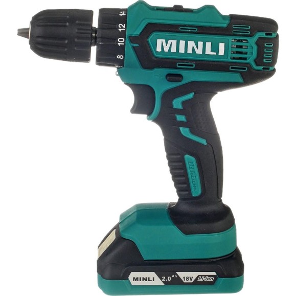 Аккумуляторная ударная дрель-шуруповерт MINLI 10mm 25N.m Li-ion 18Vx2 DC103.3-2.0A Аккумуляторная ударная дрель-шуруповерт MINLI 10mm 25N.m Li-ion 18Vx2 DC103.3-2.0A