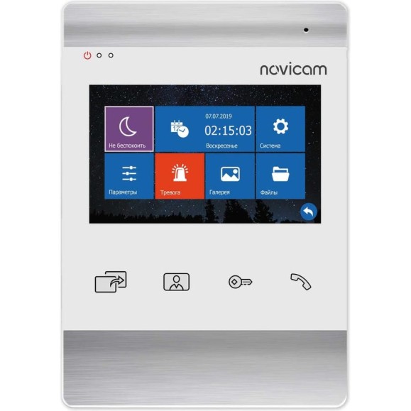 Видеодомофон для дома, офиса, квартиры Novicam WHITE MAGIC 4 HD. Дисплей 4.3.Функция Не беспокоить.Запись фото/видео.Совместим с подъездным домофоном через модуль сопряжения с поддержкой HOOK 4851
