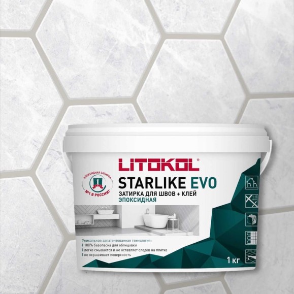 Эпоксидный состав для укладки и затирки мозаики LITOKOL STARLIKE EVO S.202 NATURALE 485220002