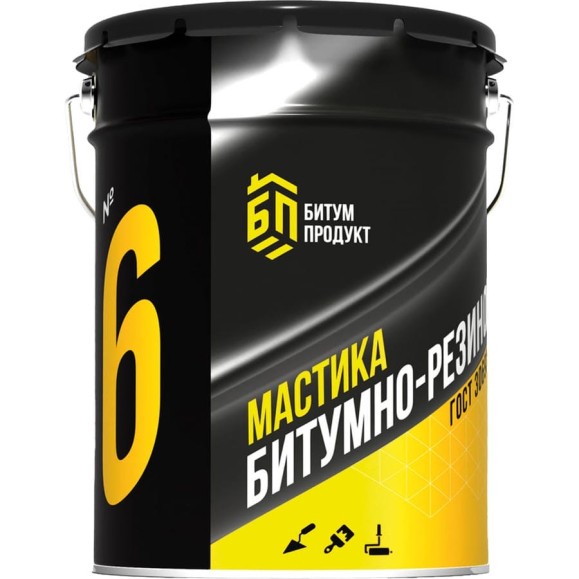 Мастика битумно-резиновая БИТУМ ПРОДУКТ, 21,5 л, BP-6