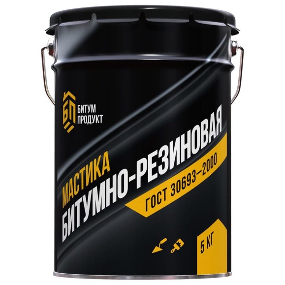 Битумно-резиновая мастика БИТУМ ПРОДУКТ 5 кг BP-25 Битумно-резиновая мастика БИТУМ ПРОДУКТ 5 кг BP-25