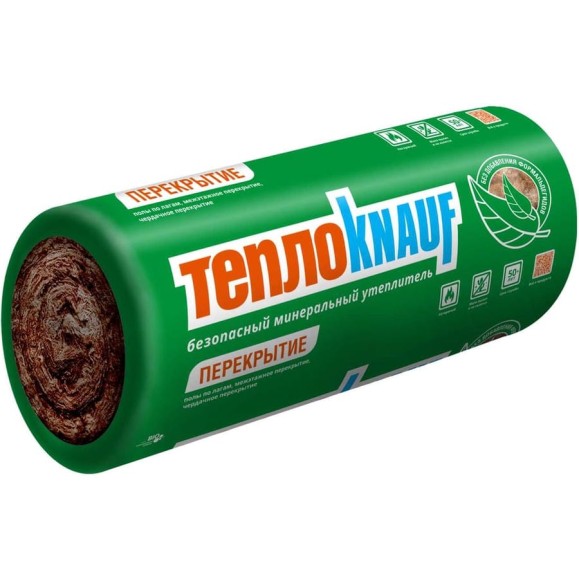 Утеплитель для перекрытий Knauf Insulation TеплоKNAUF (50x1220x7380 мм; 18 кв. м; 2 мата/рулон) 622004 Утеплитель для перекрытий Knauf Insulation TеплоKNAUF (50x1220x7380 мм; 18 кв. м; 2 мата/рулон) 622004
