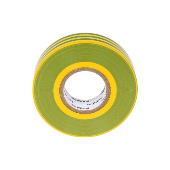 Изолента ПВХ Fortisflex Heavy Duty 19x0.18 мм, 20 м, желто-зеленый 90823