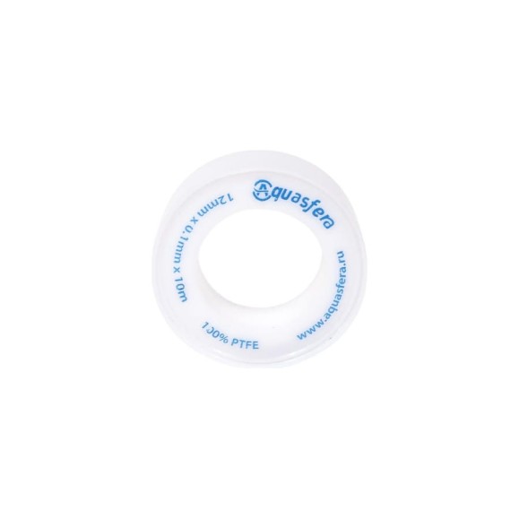Лента Aquasfera ФУМ катушка 12мм х 0,1мм х 10м PTFE вода 6020 6020-02 008-0546 Лента Aquasfera ФУМ катушка 12мм х 0,1мм х 10м PTFE вода 6020 6020-02 008-0546